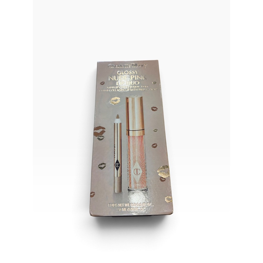 Charlotte Tilbury Glossy Nude Pink Lip Duo NIB
